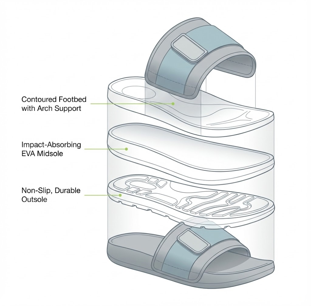 Metro Dulux Double-Buckle Unisex Cloud Slides